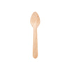 WoodU Disposable Wooden Round Taster Spoon with Concave 100 pcs Eco-friendly
