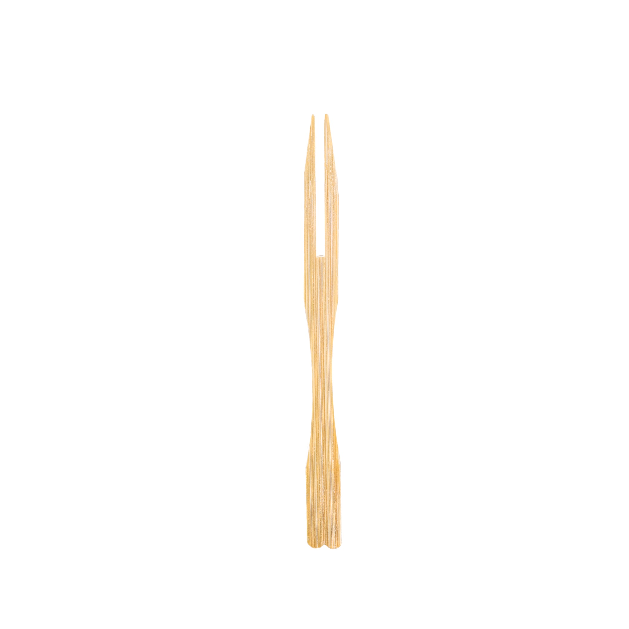WoodU Disposable Bamboo Two Pronged Fork 100 pcs All Natural Eco-friendly